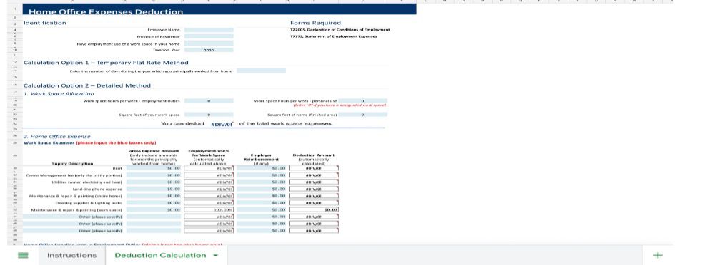 deduction calculation